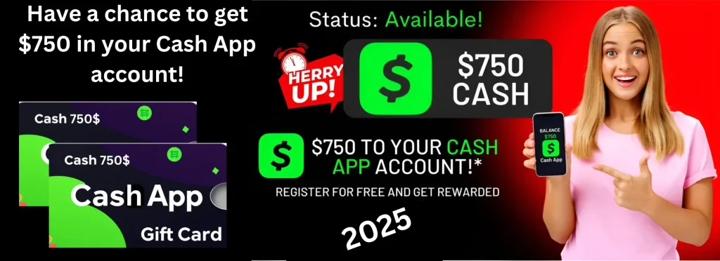 $750 Cash App Gift Card