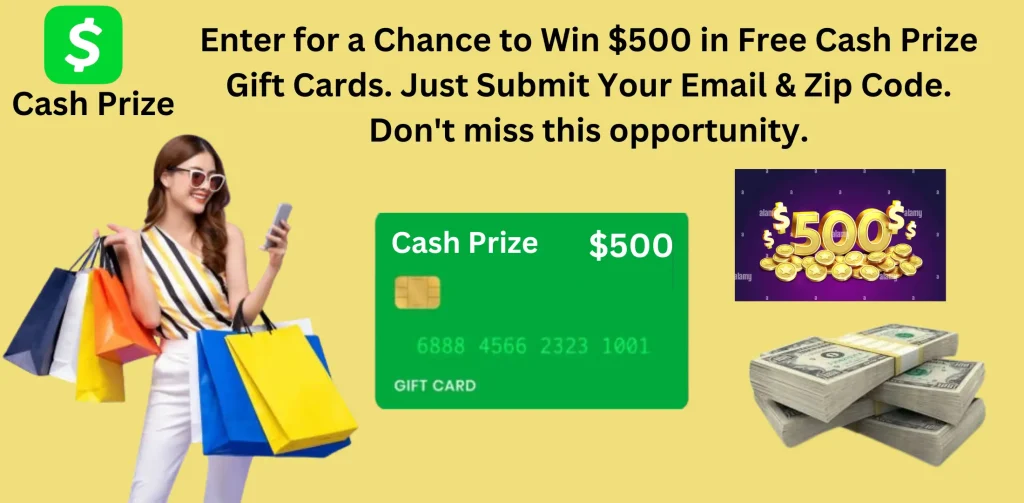 $500 cash prize gift card