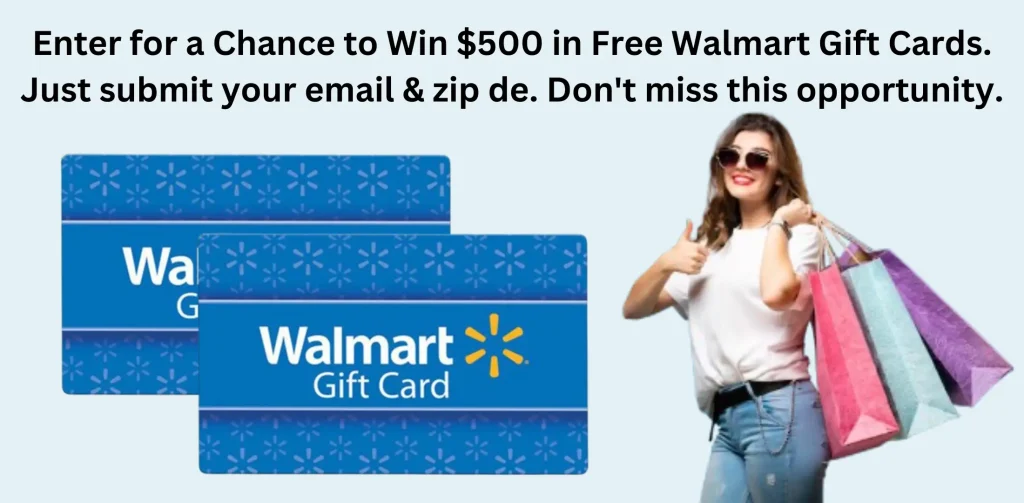 $500 FreeDaily RAFFLE Walmart Gift Card